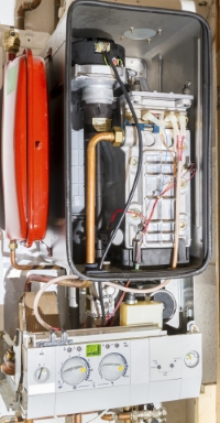 Oconomowoc boiler system with control panel
