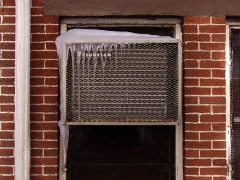 Frozen window air conditioner