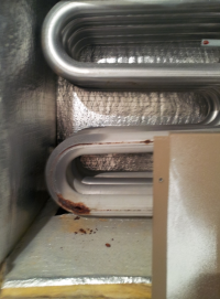 Cracked heat exchanger in Waukesha furnace